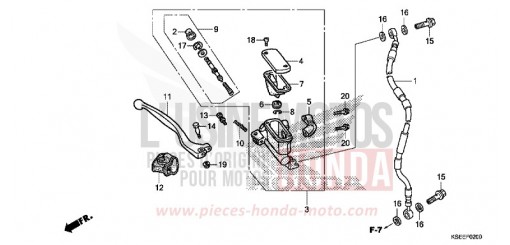 MAITRE-CYLINDRE DE FREIN AVANT CYLINDRE CRF150RD de 2013